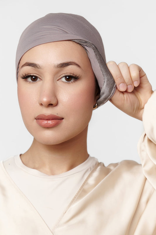 SOUS-HIJAB EN SOIE DE MÛRIER GRIS