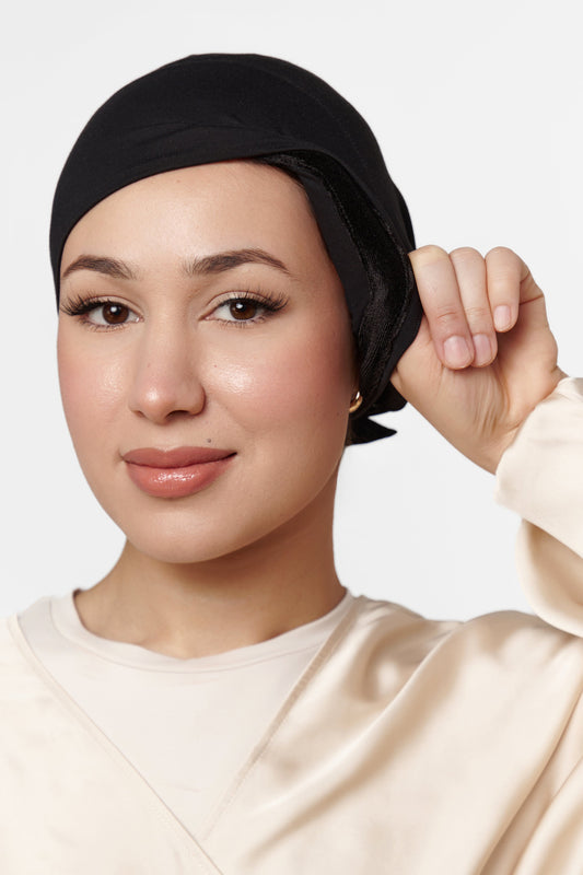 SOUS-HIJAB EN SOIE DE MÛRIER NOIR